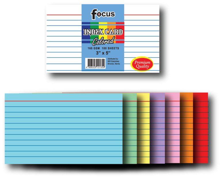 index colored 3x5