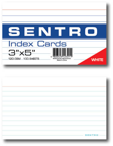 index white 3x5